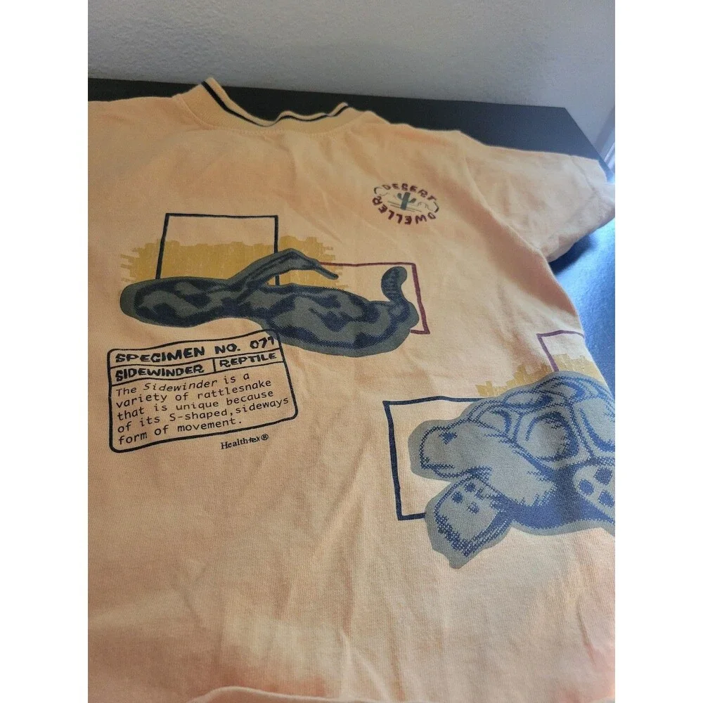 Vintage Heathtex Animal Facts Unisex Tee Size 4